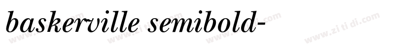 baskerville semibold字体转换